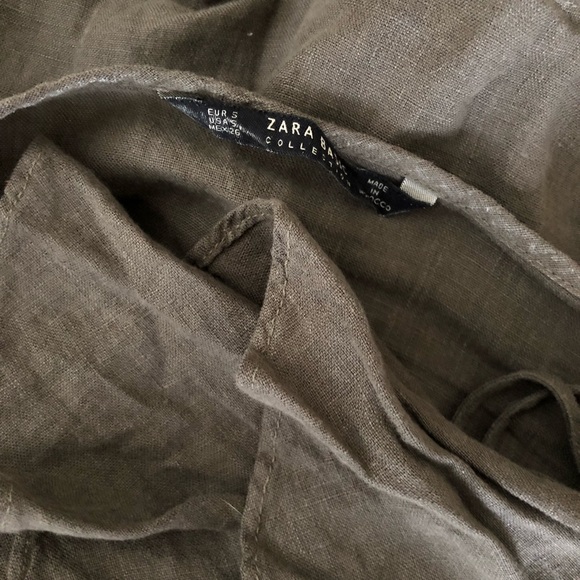 Zara linen off the shoulder ruffle top - Picture 4 of 4